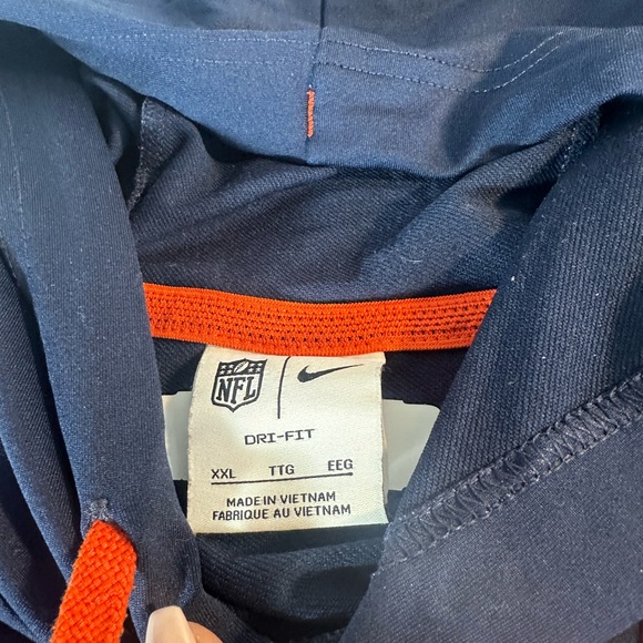 Nike NFL Chicago Bears Dri-Fit Shirt Mens XXL Navy Pullover Hoodie Good Cond - Picture 6 of 9
